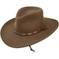 thumbnail image 1 of Stetson Men's Santa Fe Crushable Wool Hat Driftwood, Small, 1 of 7