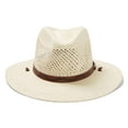 thumbnail image 1 of Stetson Men's Stetson Airway Vented Panama Straw Hat, Natural, Small, 1 of 5