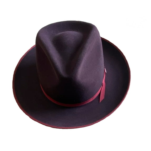 Stetson Men's Stratoliner L.E. Felt Fedora Hat (Eggplant, 7)
