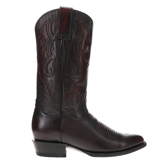 Stetson Mens Carlisle Embroidered Round Toe Cowboy Mid Calf Boots