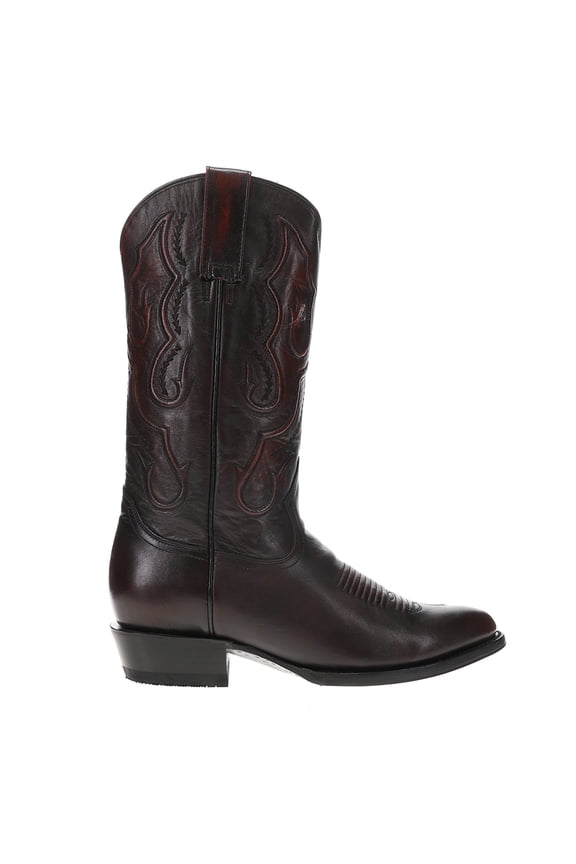 Mens Carlisle Embroidered Round Toe Cowboy  Mid Calf Boots