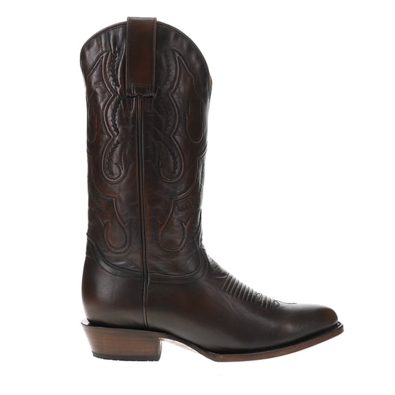 Stetson Mens Carlisle Embroidered Round Toe Pull On Cowboy Mid Calf Boots