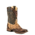 thumbnail image 1 of Stetson Mens Crackled Tan Leather Julian Cowboy Boots 10.5D, 1 of 1