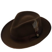 Stetson Mens Wool Felt Whippet Fedora Hat Mink, Medium