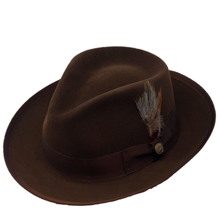 Stetson Mens Wool Felt Whippet Fedora Hat (Mink, Medium) - Walmart.com