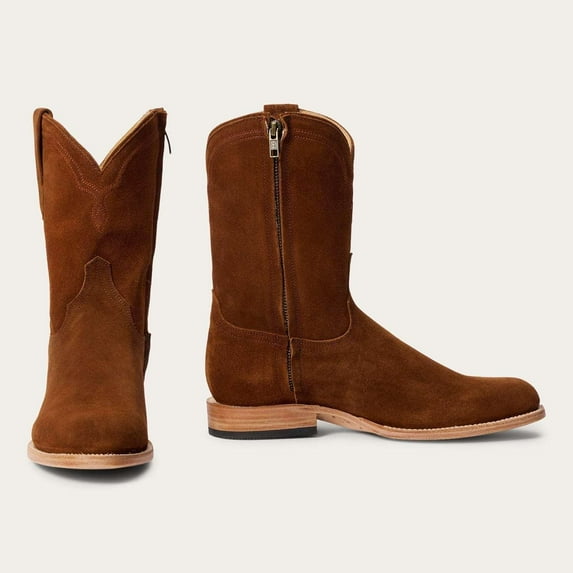 Stetson Men's Rancher Suede Western Boot Round Toe - 12-020-7608-3887 BR 12 EE US