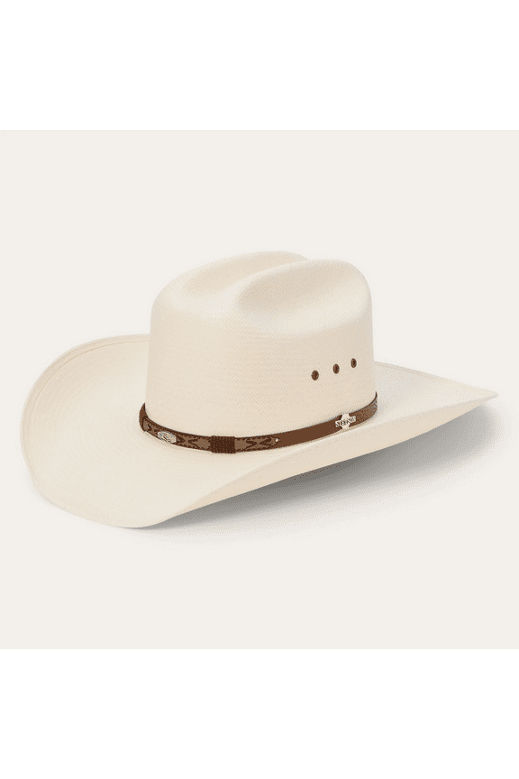 Men's Rodeo Natural Cattleman Straw Western Hat Natural 6 7/8