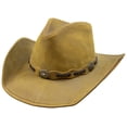 thumbnail image 1 of Stetson Roxbury Distressed Leather Cowboy Hat - X-Large with Shapeable Brim, 1 of 3