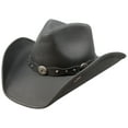 thumbnail image 1 of Stetson Men's Roxbury Shapeable Leather Cowboy Western Hat, Black, X-Large, 1 of 3