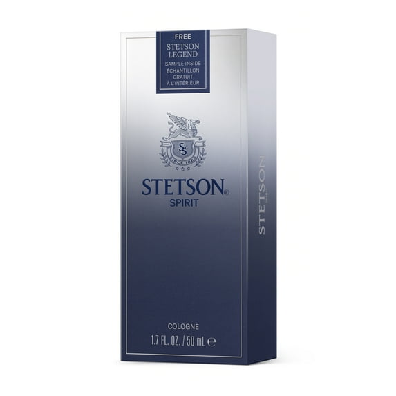 Stetson Spirit Cologne, Bold and Invigorating Fragrance for Men, 50ML with Stetson Legend 1.5ML Vial
