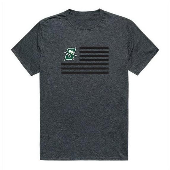 Stetson University Flag T-Shirt, Heather Charcoal 2 - Large