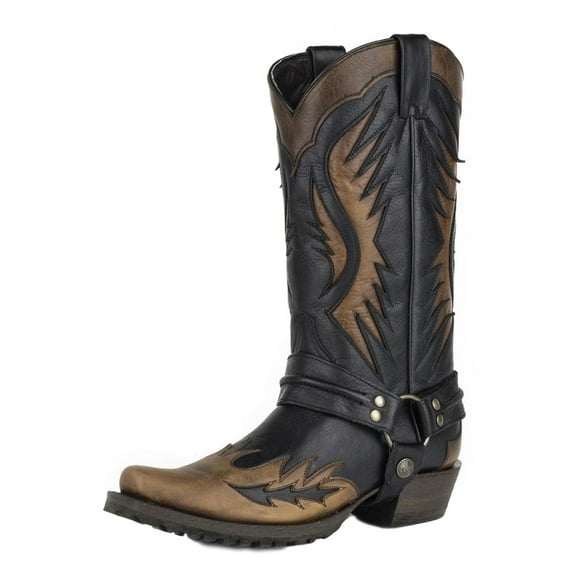Stetson Western Boots Mens Biker Outlaw Wing 12-020-6124-3632 BR