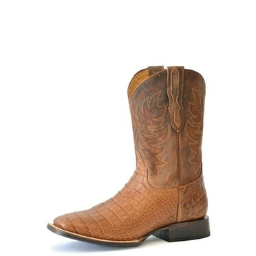 Stetson Western Boots Mens Leather Exotic Brown 12-020-8818-4047 BR