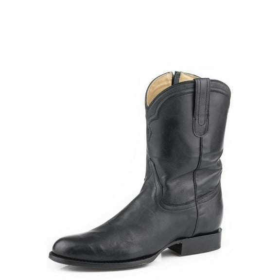 Stetson Western Boots Mens Rancher Zip Black 12-020-7608-3792 BL