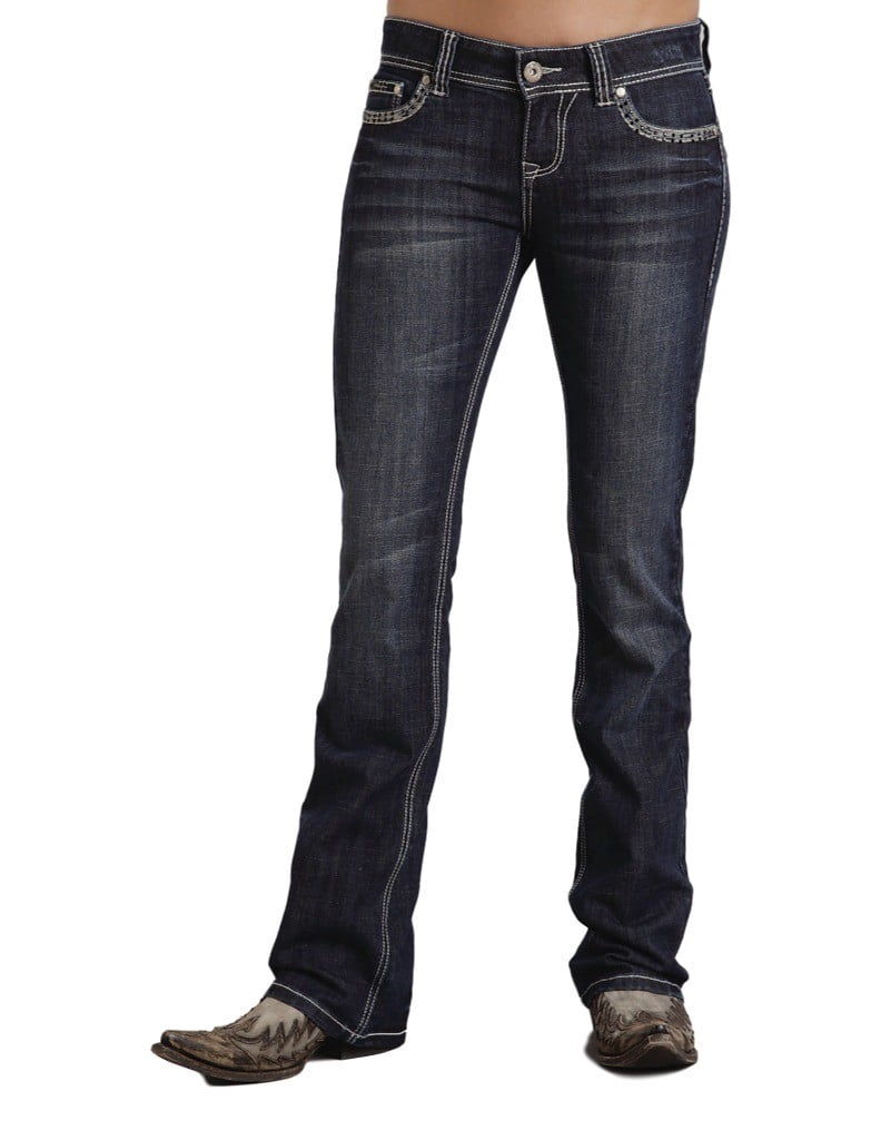 Stetson Women's Bootcut Jeans - 4 X-Long, Stretch Denim, Slim Fit Thigh & Knee, Low Rise - View #14