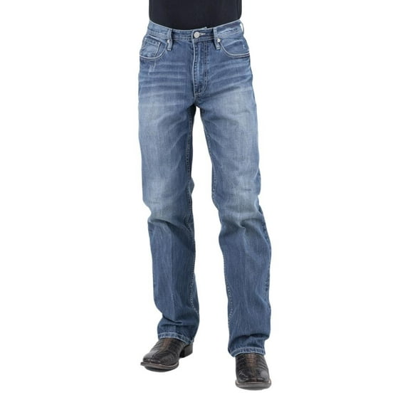 Stetson Western Jean Mens Relaxed 42 X 32 Med Wash 11-004-1520-4068 BU