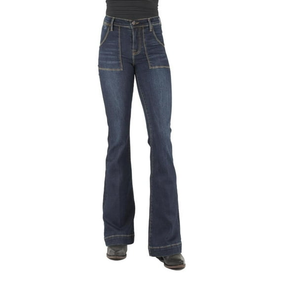 Stetson Western Jeans Women High Rise 10 Long Blue 11-054-0921-2409 BU