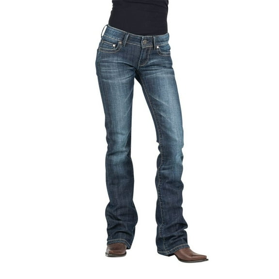 Stetson Western Jeans Womens Drk Wash Bootcut Blue 11-054-0818-0723 BU