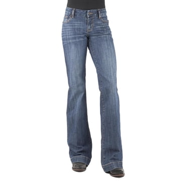 Stetson Women's Bootcut Jeans - 4 X-Long, Stretch Denim, Slim Fit Thigh & Knee, Low Rise