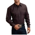 thumbnail image 1 of Stetson Western Shirt Mens L/S Poplin Snap Gray 11-001-0465-9355 GY, 1 of 3