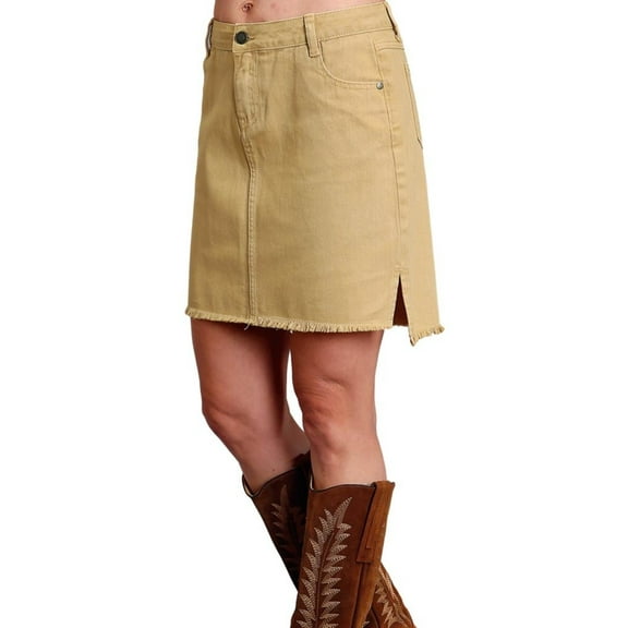 Stetson Western Skirt Womens Gold Denim 4 Yellow 11-060-0594-0325 YE