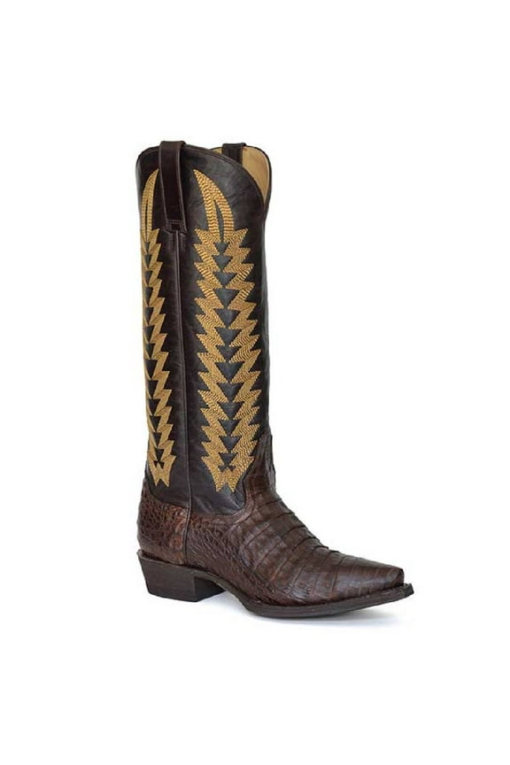 Women's Exotic Caiman Western Boot Snip Toe - 12-021-6115-4303 BR 6 M US