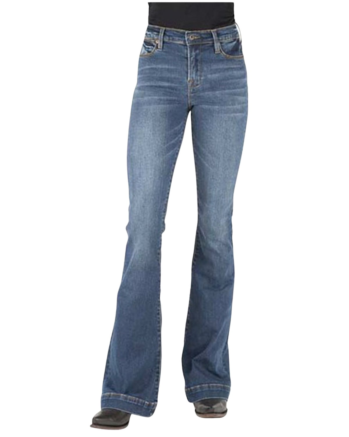 Tin Haul Western Jeans For Women – Ella Flare Fit, Blue Denim, Below Waist