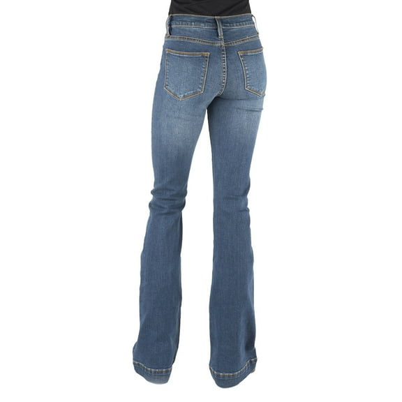 Stetson Women's High Rise Flare Jeans Blue 6W x 32L