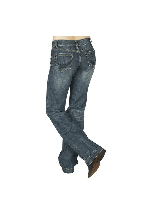 Womens 11-054-0214-0801 Dark Wash 214 X City Trouser 8 32 Blue