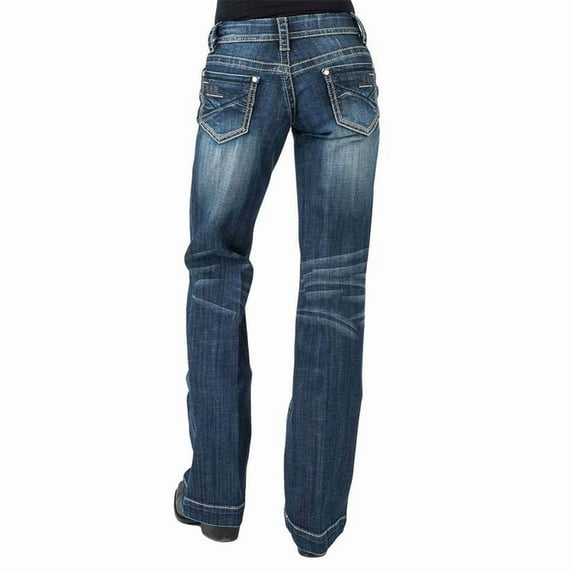 Stetson Womens Basic Back Pocket Medium Wash Trouser