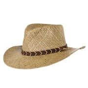 Alder Seagrass Straw Outback Hat - S - Wheat