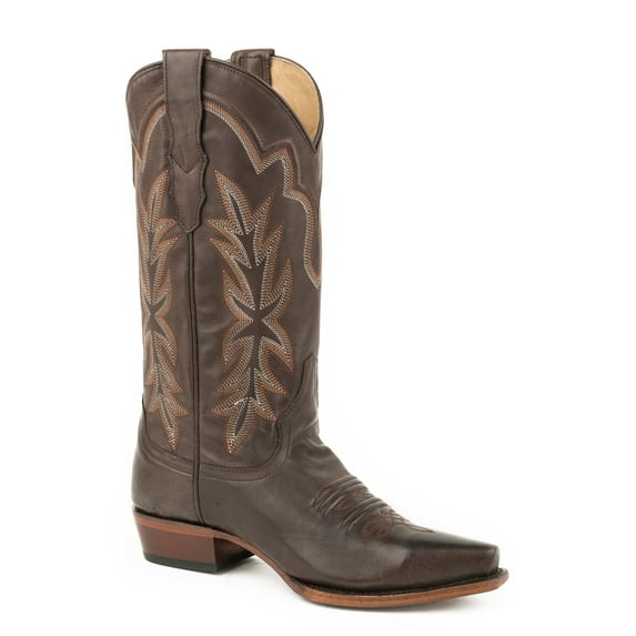 Stetson Womens Casey Embroidered Snip Toe Cowboy Mid Calf Boots