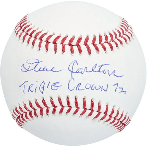 Steve Carlton Philadelphia Phillies Autographed Baseball with "Triple Crown 1972" Inscription - Fanatics Authentic Certified