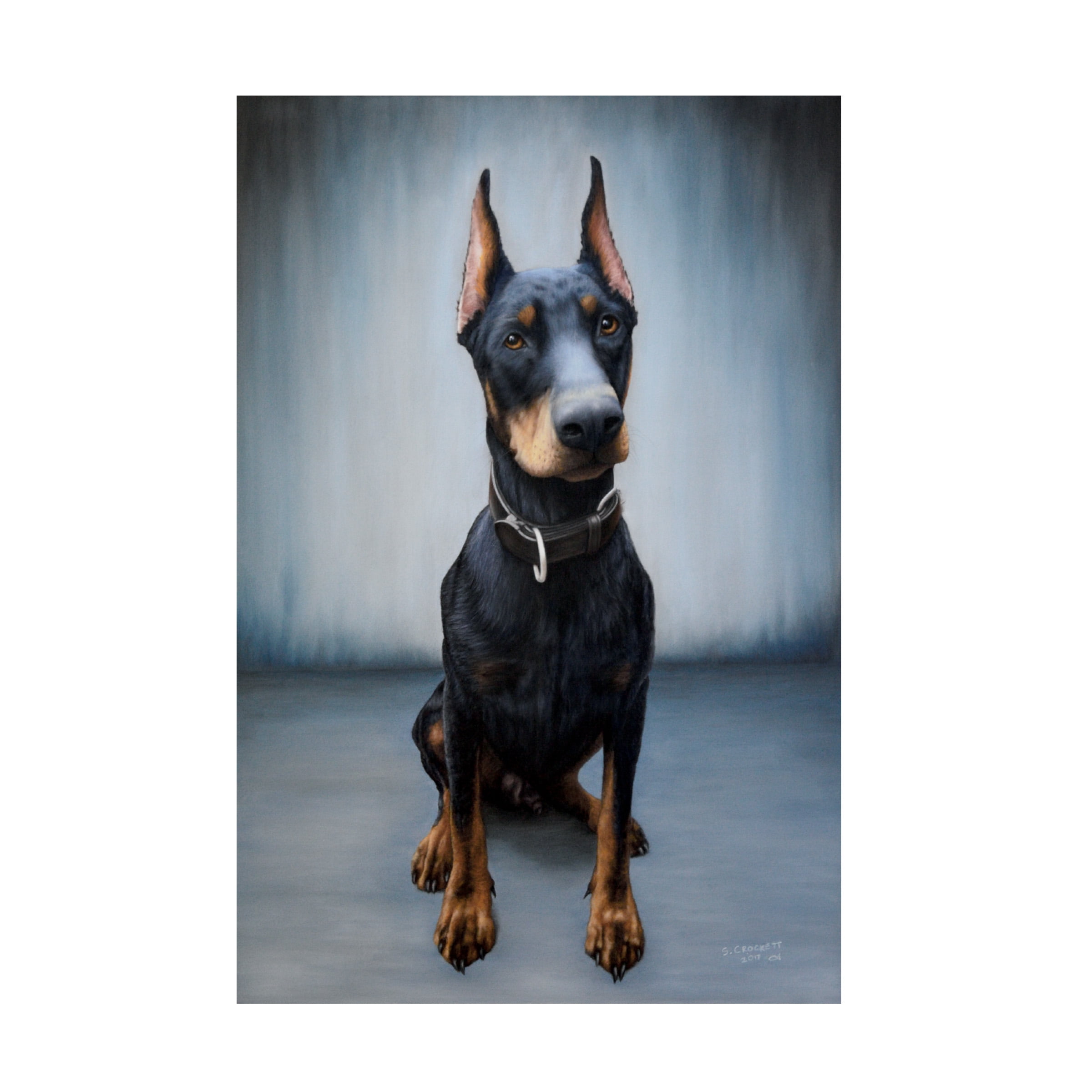 Steve Crockett 'Pet Portrait Of A Doberman Dog' Canvas Art