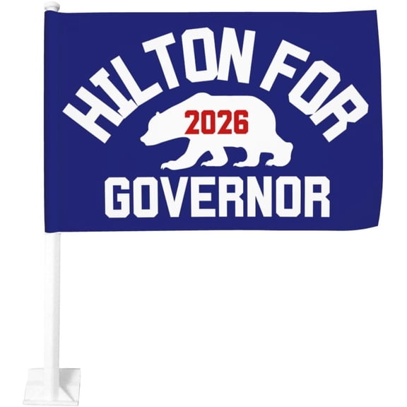 Steve-Hilton For Governor 2026 California Flags Personalized Window Clip Outdoors Procession Travel Flag Car Flag
