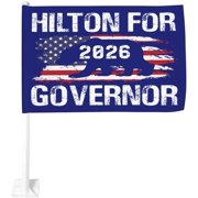 Steve-Hilton For Governor 2026 California Flags Personalized Window Clip Outdoors Procession Travel Flag Car Flag
