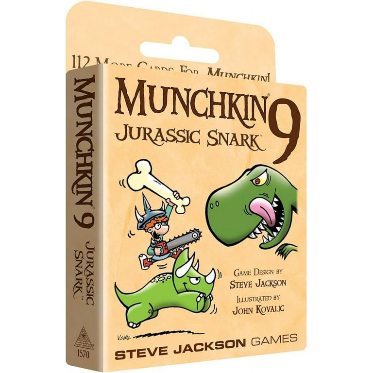 Steve Jackson Games Munchkin 9 – Jurassic Snark Card Game (Expansion) |112-Card Expansion | Adults, Kids, & Family Game | Fantasy Adventure RPG | Ages 10+ | 3-6 Players | Avg Play Time 120 Min Steve Jackson Games Munchkin 9 – Jurassic Snark Card Game (Expansion) |112-Card Expansion | Adults, Kids, & Family Game | Fantasy Adventure RPG | Ages 10+ | 3-6 Players | Avg Play Time 120 Min