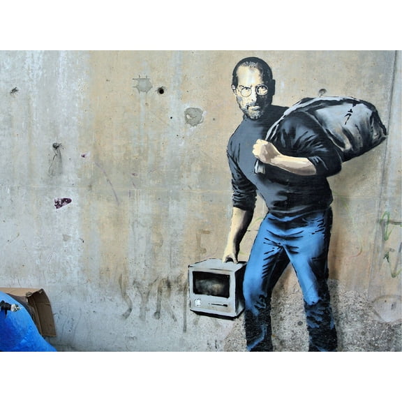Steve Jobs - Bansky - CANVAS or PRINT WALL ART