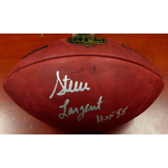 Steve Largent Autographed NFL Leather Football Seattle Seahawks "HOF 95" MCS Holo 112481