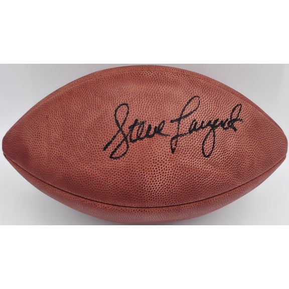 Steve Largent Autographed Official NFL Leather Football Seattle Seahawks (Flat) MCS Holo #87150