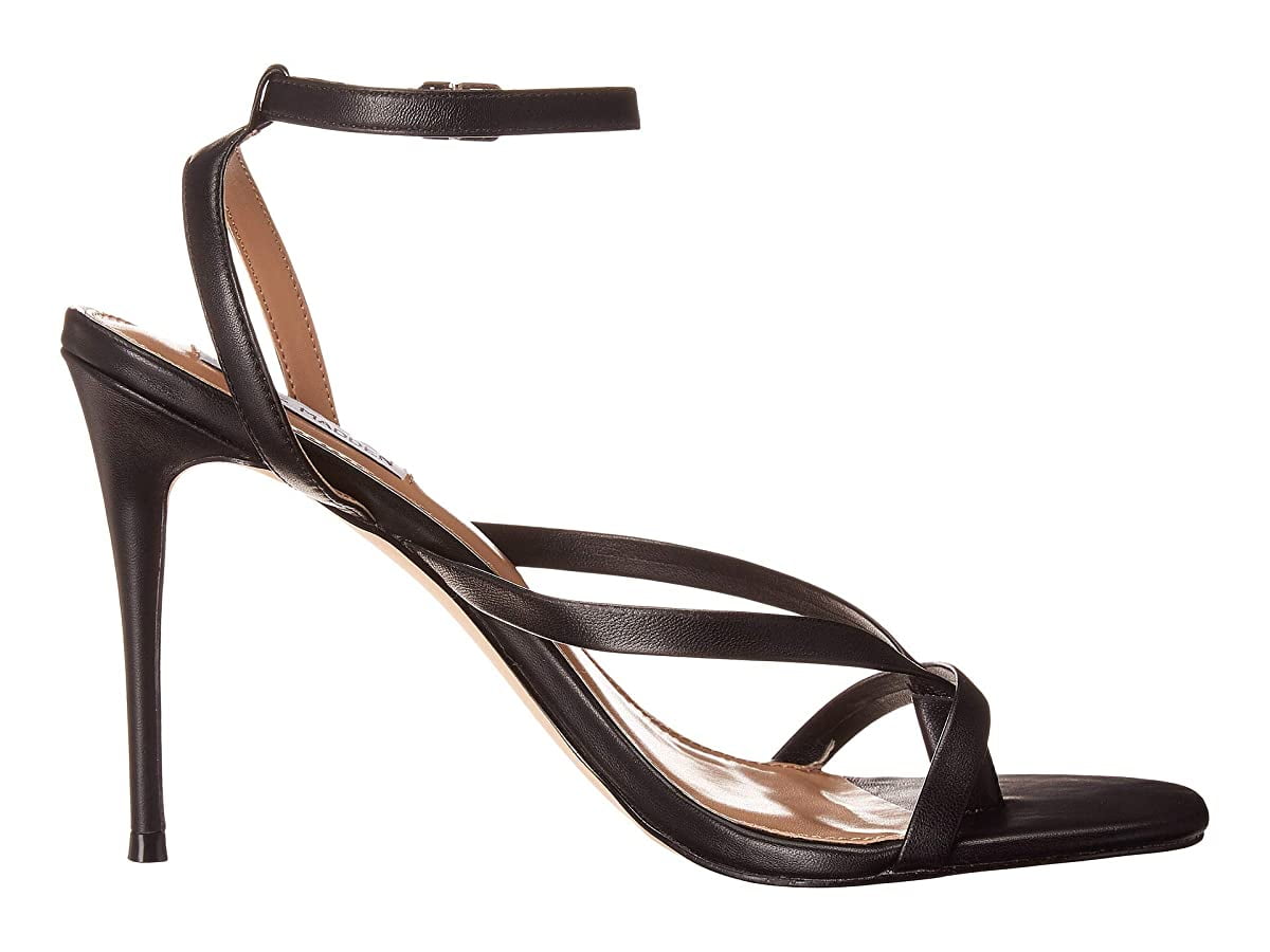 Steve Madden Amada Heeled Sandal Black Leather Walmart