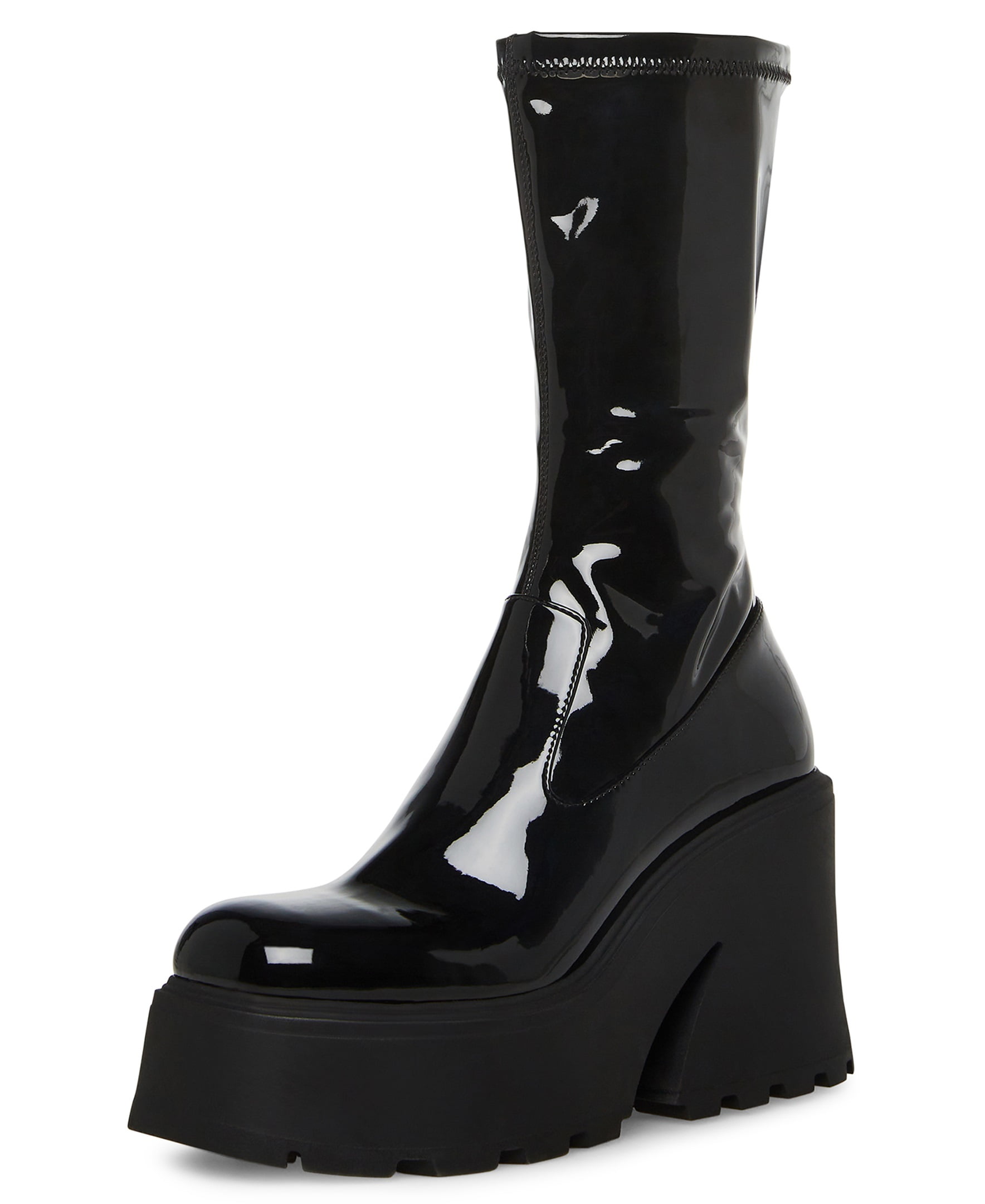 Steve madden chunky heel boots deals