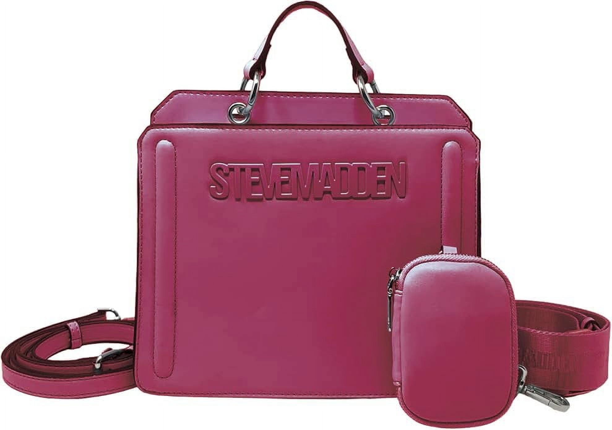 Steve Madden Bevelyn Convertible Tote Bag, Cranberry - Walmart.com