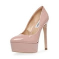 thumbnail image 1 of Steve Madden Brenna Blush Pointed Close Toe Slip On High Stiletto Platform Pumps (Blush, 8), 1 of 6