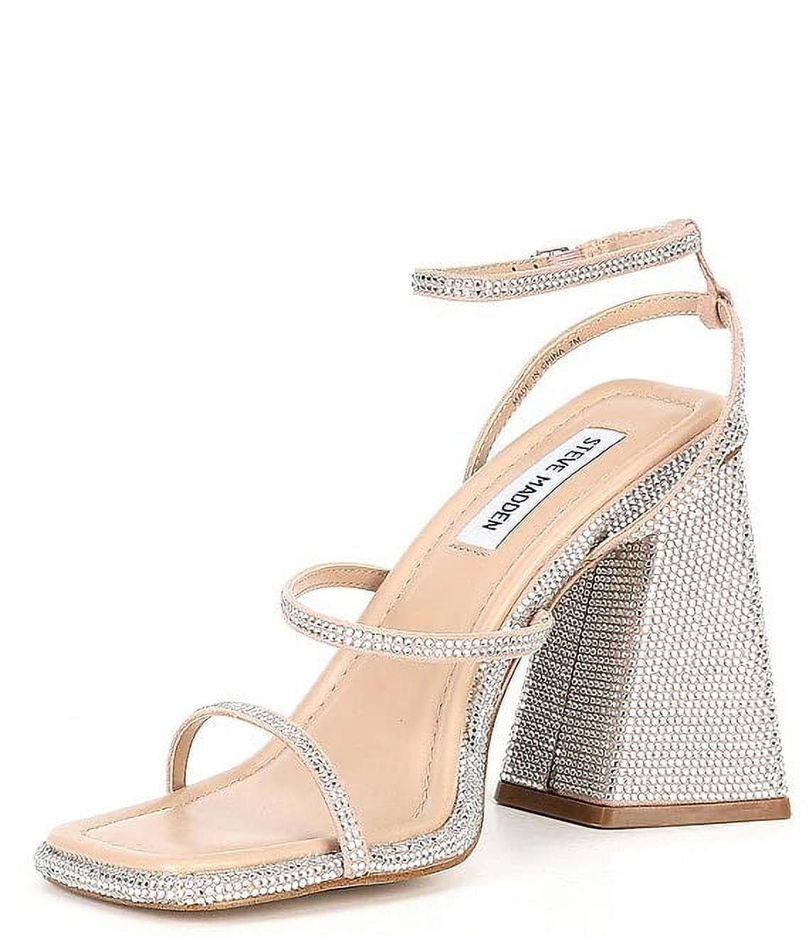 Steve Madden Britani Blush Sandali Con Tacco A Blocchi E Cinturino Alla Caviglia, Rosa, 38 EU
