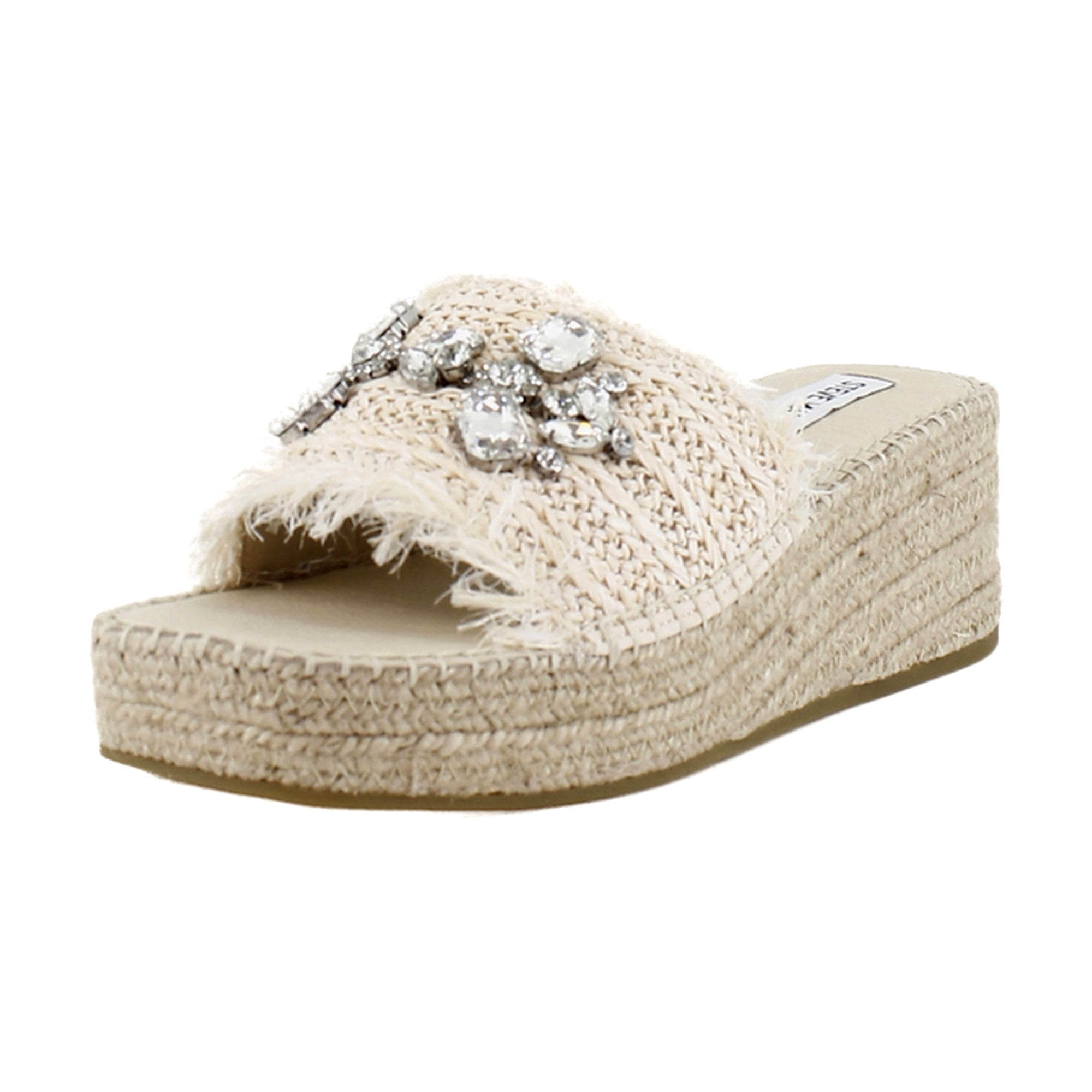 Steve Madden【SS新作】CITRA ラフィア編み ウエッジサンダル Steve Madden Citra Women's Sandals Natural Raffia Size 7.5 M