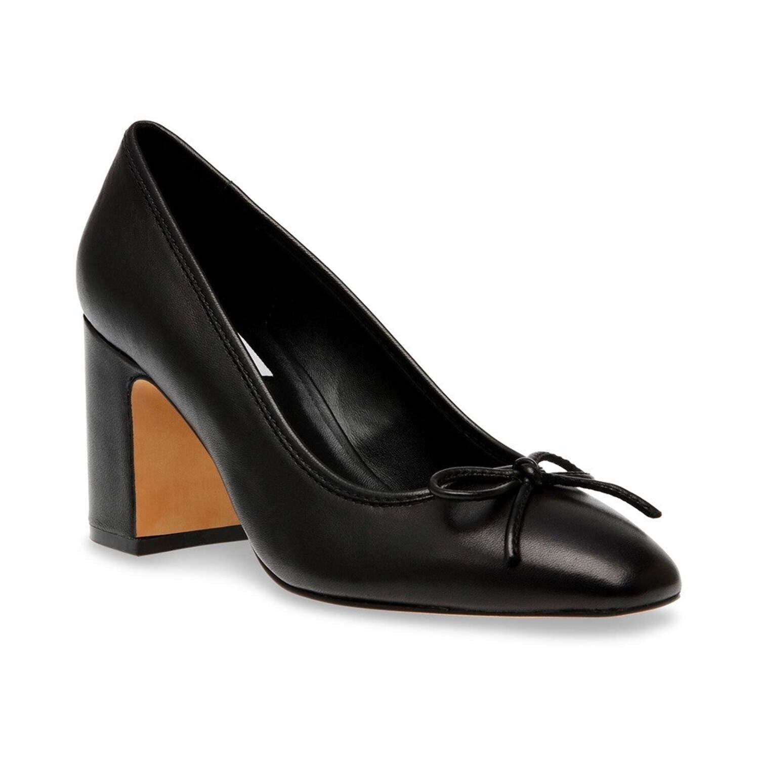 Bailarinas Cohen para mujer, US 9.5, negro, cuero, tacón bloque, ZPO3872