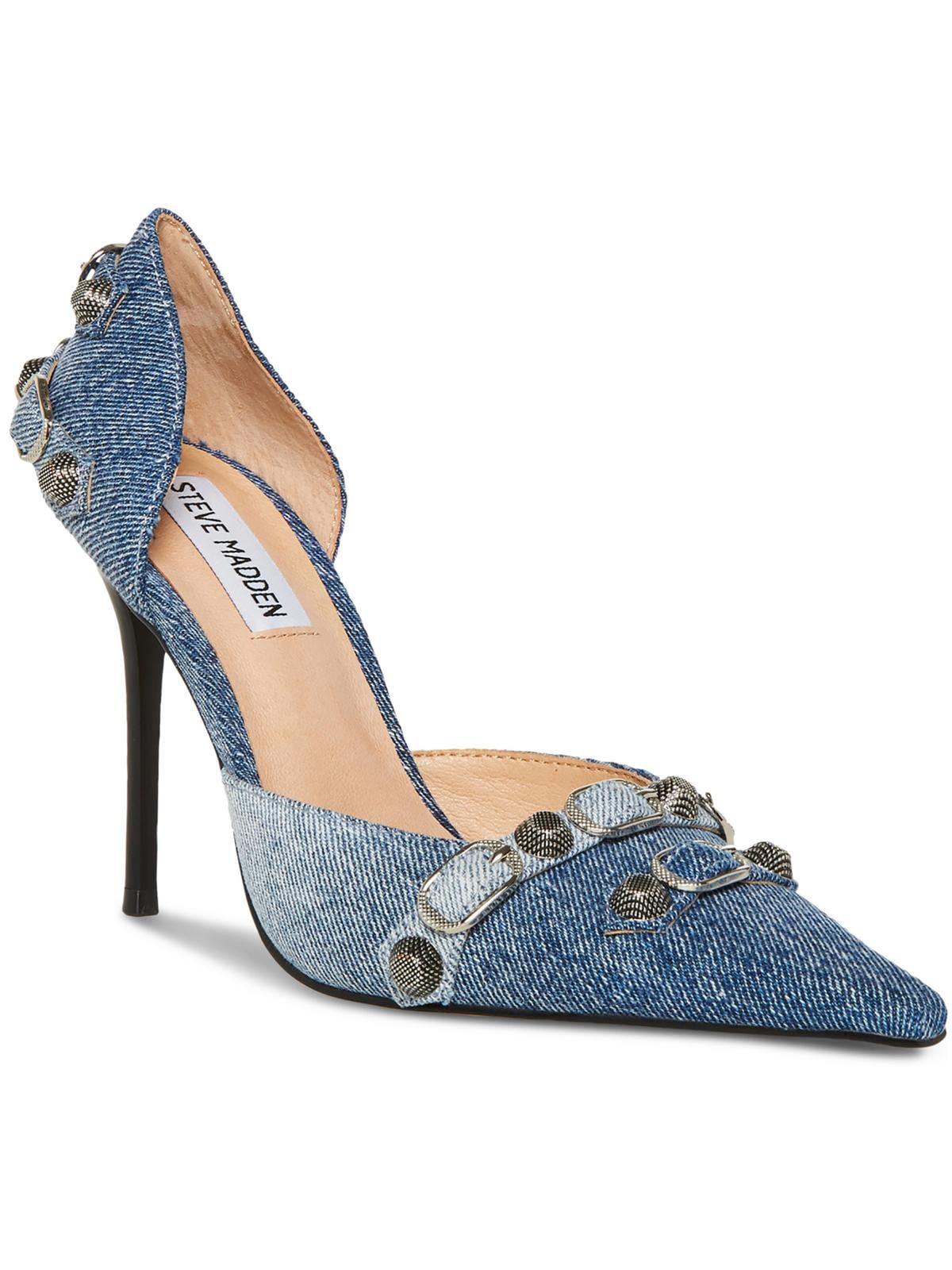 【PORTERNA】Dali Pumps Steve Madden Womens Dali Denim Stiletto Pumps - Walmart.com