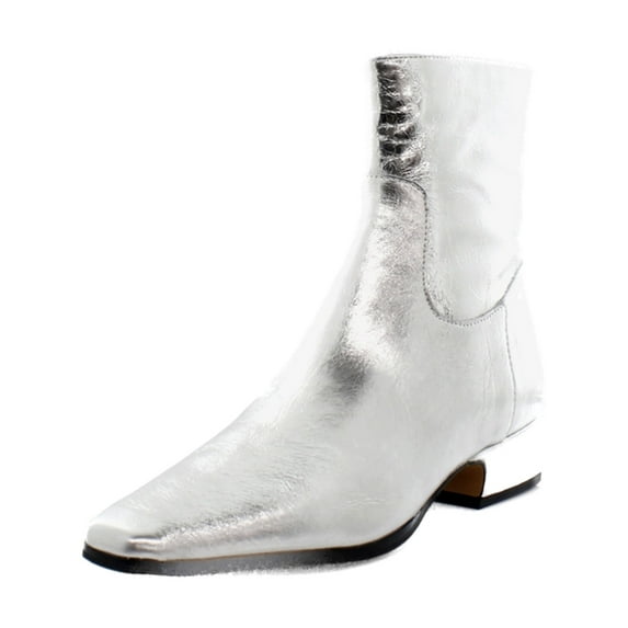 Steve Madden Dusty Women's Boots Silver Leather Size 8 M