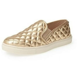 【Steve Madden】ゴールドアクセントのスリッポンサンダル Steve Madden Women's Quilted Slip On Vegan Leather Sneaker